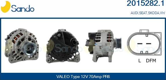 Sando 2015282.1 - Alternator autospares.lv