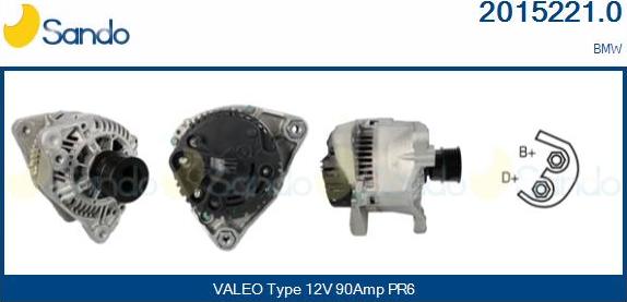 Sando 2015221.0 - Alternator autospares.lv