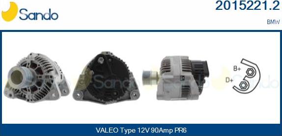 Sando 2015221.2 - Alternator autospares.lv