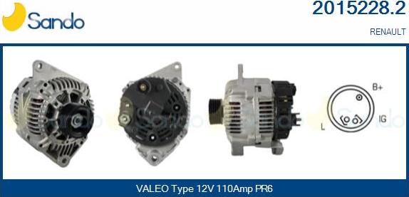 Sando 2015228.2 - Alternator autospares.lv