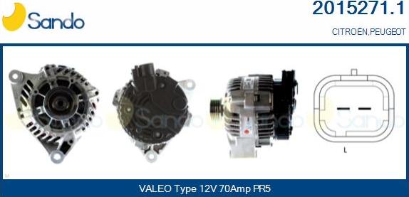 Sando 2015271.1 - Alternator autospares.lv