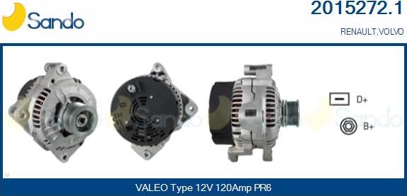 Sando 2015272.1 - Alternator autospares.lv