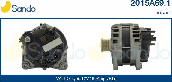 Sando 2015A69.1 - Alternator autospares.lv