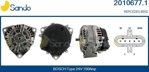 Sando 2010677.1 - Alternator autospares.lv