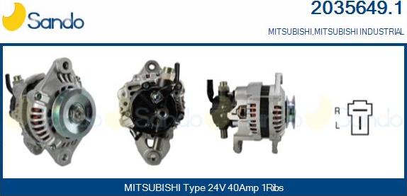 Sando 2035649.1 - Alternator autospares.lv