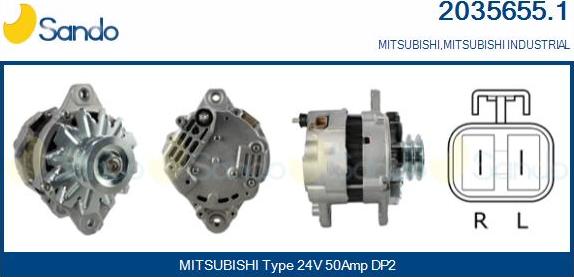 Sando 2035655.1 - Alternator autospares.lv