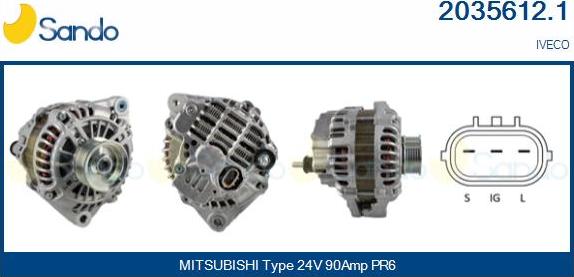 Sando 2035612.1 - Alternator autospares.lv