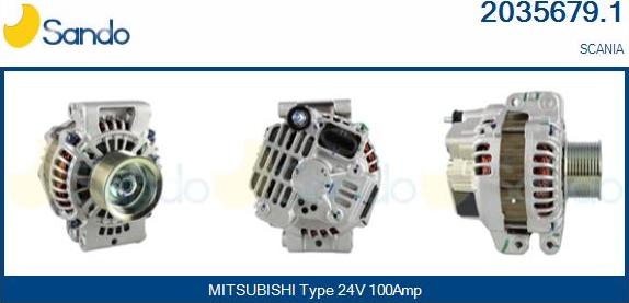 Sando 2035679.1 - Alternator autospares.lv