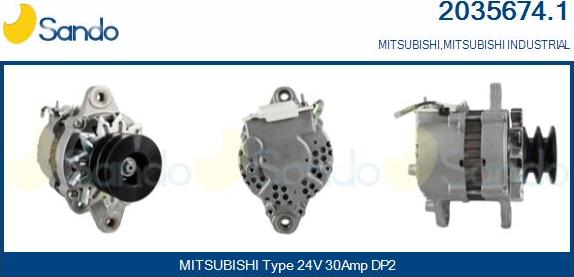 Sando 2035674.1 - Alternator autospares.lv