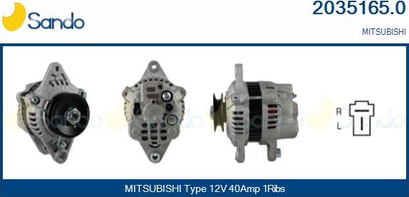 Sando 2035165.0 - Alternator autospares.lv