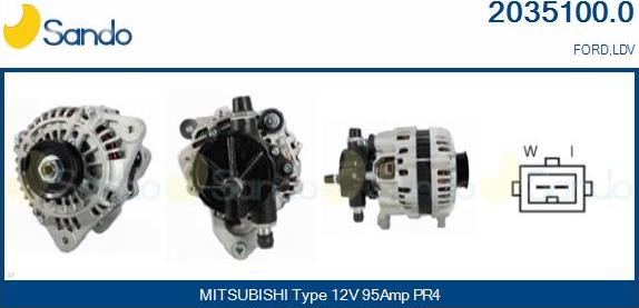 Sando 2035100.0 - Alternator autospares.lv