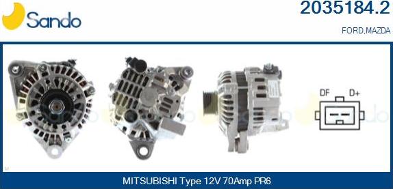 Sando 2035184.2 - Alternator autospares.lv