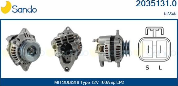 Sando 2035131.0 - Alternator autospares.lv