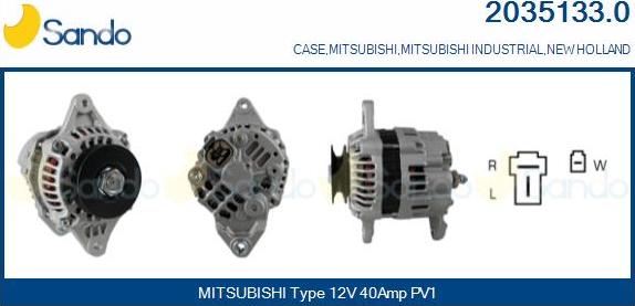 Sando 2035133.0 - Alternator autospares.lv