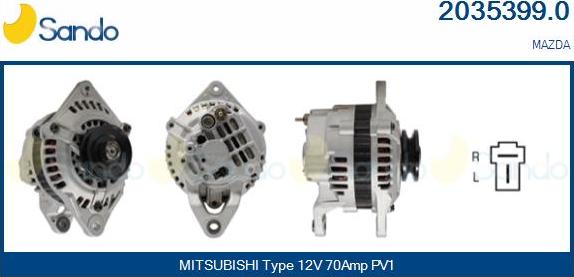 Sando 2035399.0 - Alternator autospares.lv