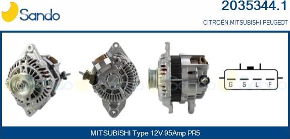 Sando 2035344.1 - Alternator autospares.lv