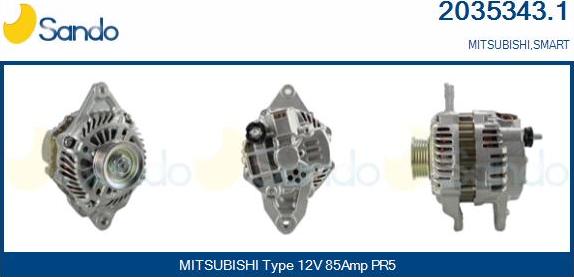 Sando 2035343.1 - Alternator autospares.lv