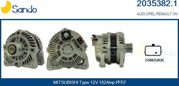 Sando 2035382.1 - Alternator autospares.lv