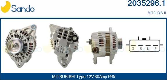 Sando 2035296.1 - Alternator autospares.lv