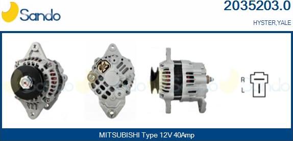 Sando 2035203.0 - Alternator autospares.lv