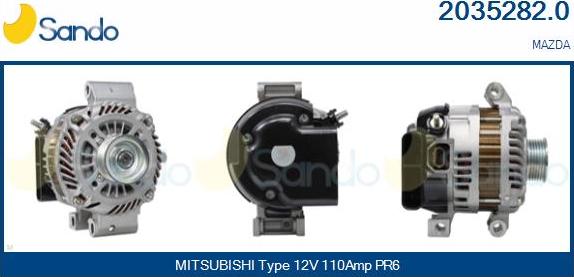 Sando 2035282.0 - Alternator autospares.lv