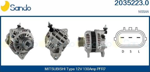 Sando 2035223.0 - Alternator autospares.lv