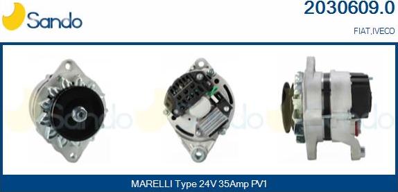 Sando 2030609.0 - Alternator autospares.lv