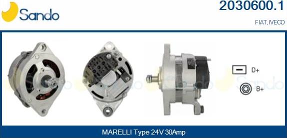 Sando 2030600.1 - Alternator autospares.lv