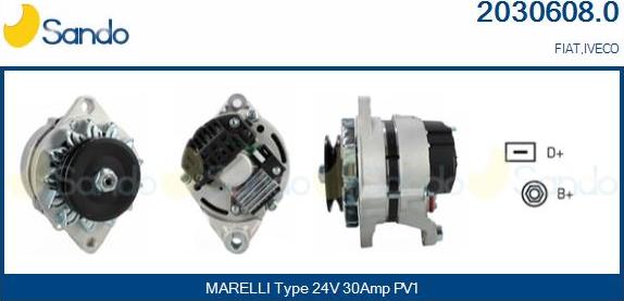 Sando 2030608.0 - Alternator autospares.lv