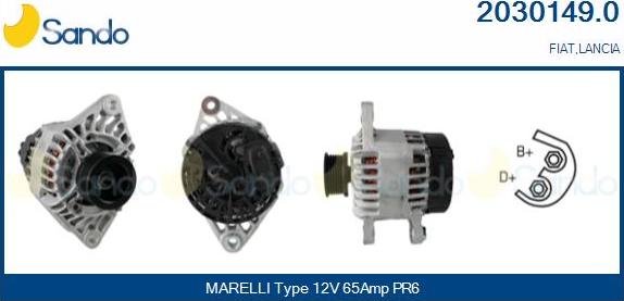 Sando 2030149.0 - Alternator autospares.lv