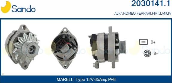 Sando 2030141.1 - Alternator autospares.lv