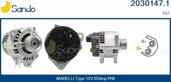 Sando 2030147.1 - Alternator autospares.lv