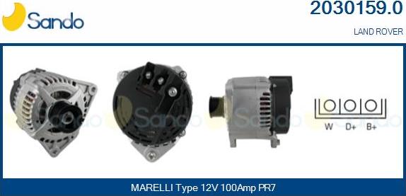 Sando 2030159.0 - Alternator autospares.lv