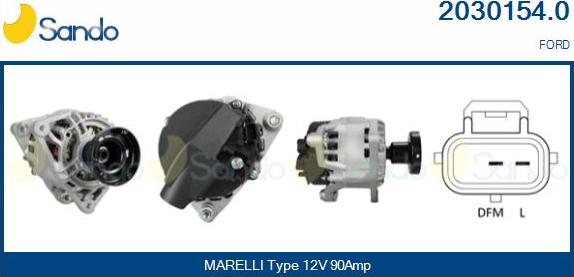 Sando 2030154.0 - Alternator autospares.lv