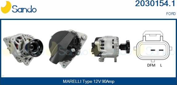 Sando 2030154.1 - Alternator autospares.lv