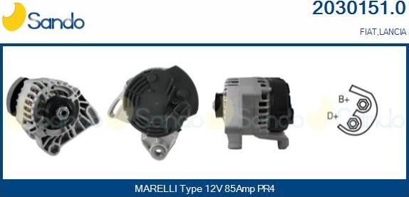 Sando 2030151.0 - Alternator autospares.lv