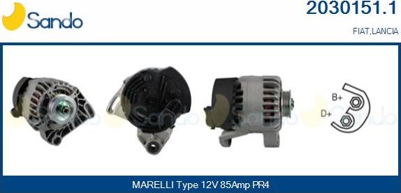 Sando 2030151.1 - Alternator autospares.lv