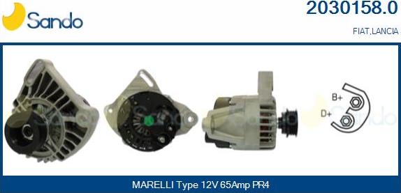 Sando 2030158.0 - Alternator autospares.lv