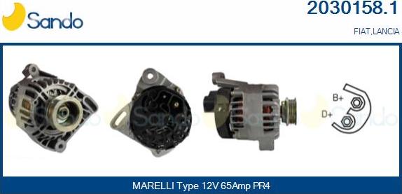 Sando 2030158.1 - Alternator autospares.lv