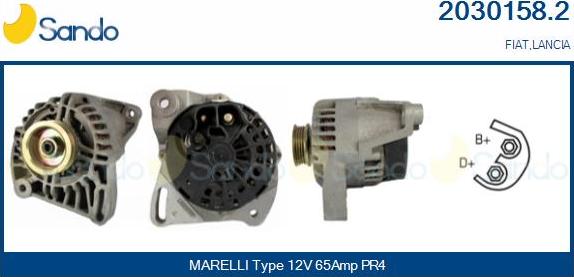 Sando 2030158.2 - Alternator autospares.lv