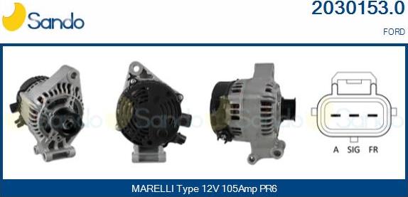 Sando 2030153.0 - Alternator autospares.lv