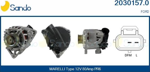 Sando 2030157.0 - Alternator autospares.lv