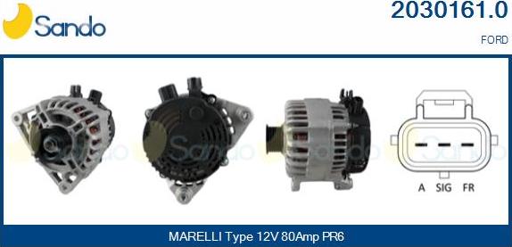 Sando 2030161.0 - Alternator autospares.lv