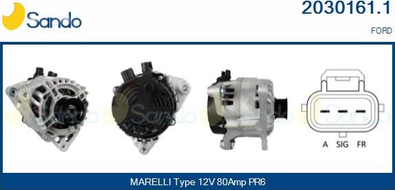 Sando 2030161.1 - Alternator autospares.lv