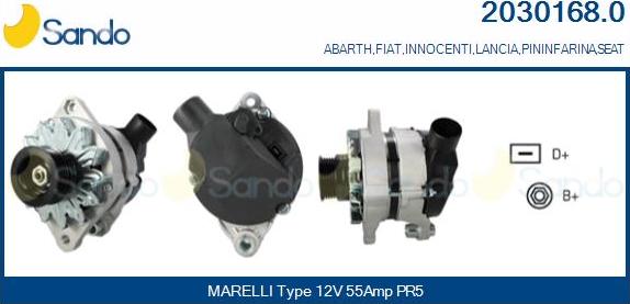 Sando 2030168.0 - Alternator autospares.lv