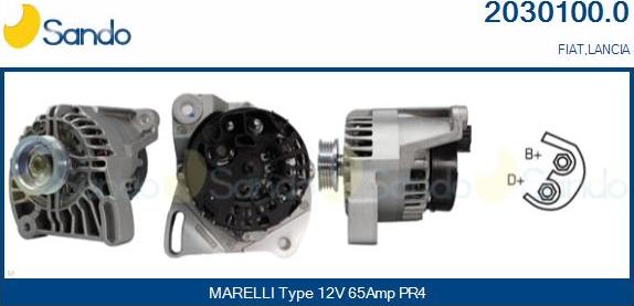 Sando 2030100.0 - Alternator autospares.lv