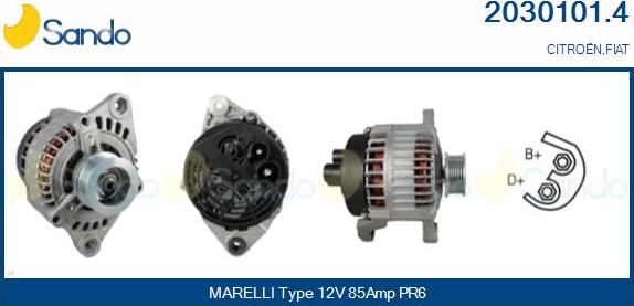 Sando 2030101.4 - Alternator autospares.lv