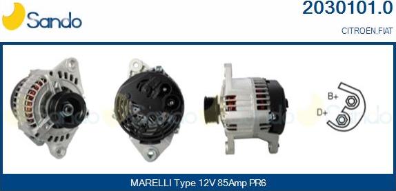 Sando 2030101.0 - Alternator autospares.lv