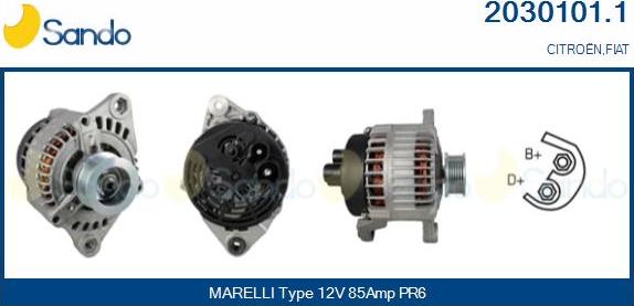 Sando 2030101.1 - Alternator autospares.lv