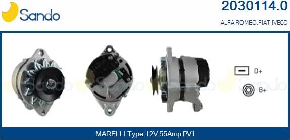 Sando 2030114.0 - Alternator autospares.lv